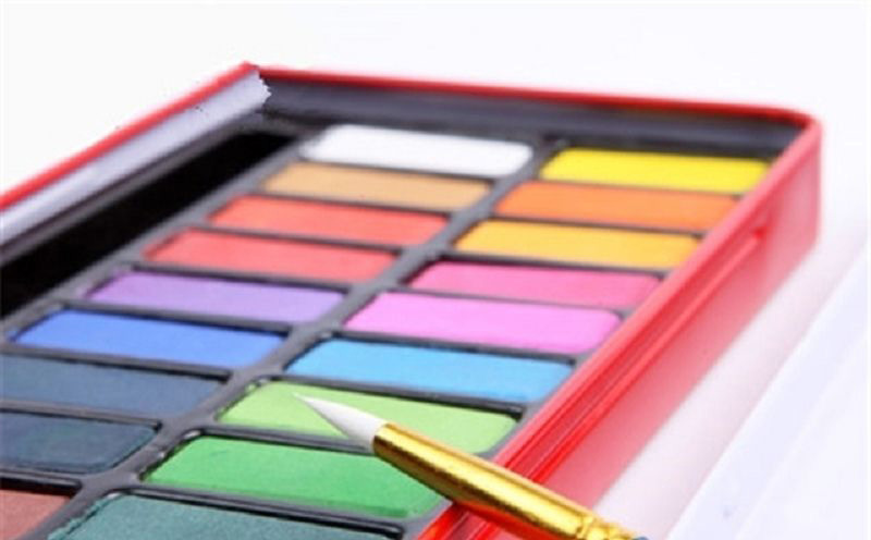 （图：固体颜料的应用）