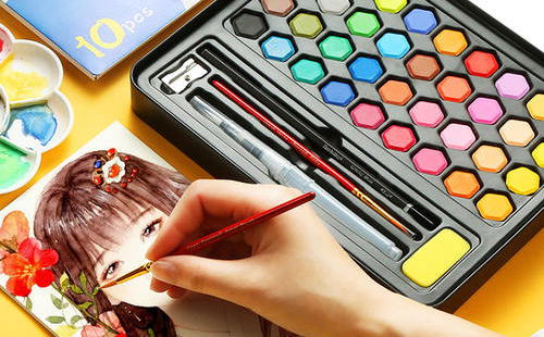 （图：分散剂在固体颜料中的作用）